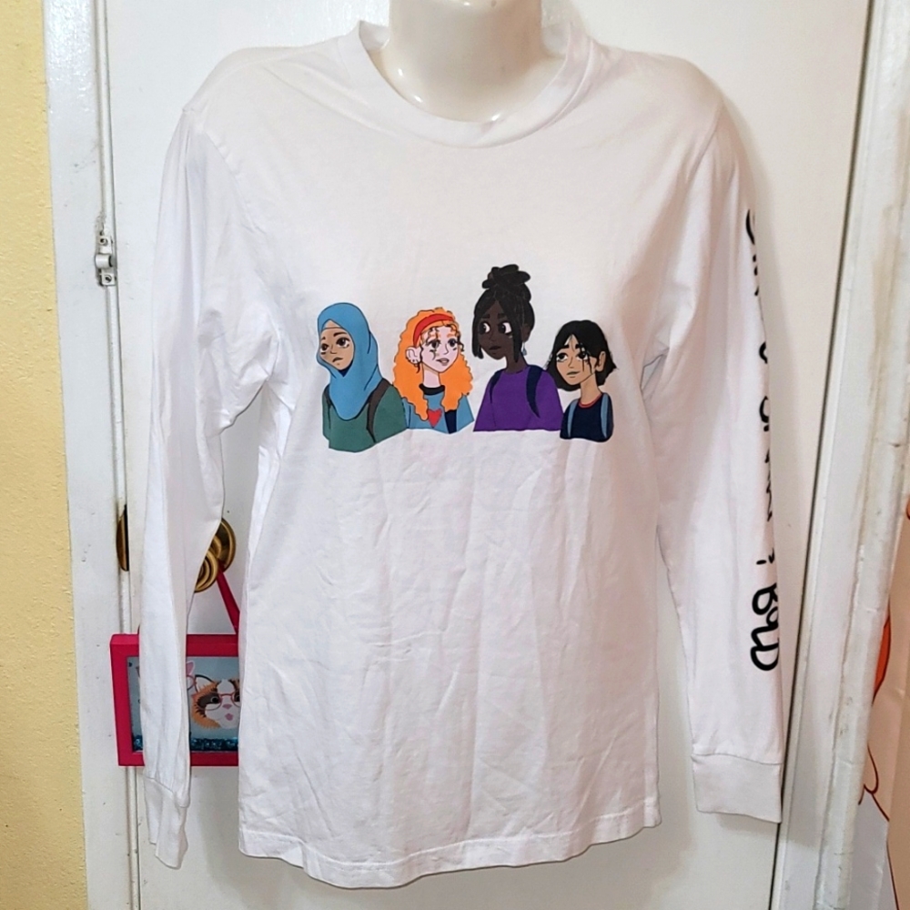 Citizens of Humanity X girls Inc graphic tee shirt white long sleeve 🩷